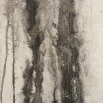 ink and stain on Kumohadamashi paper, 8x8"